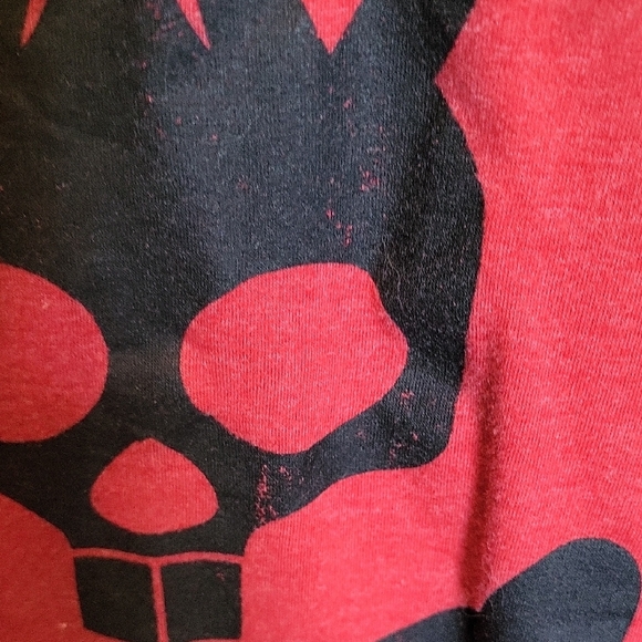 Psycho Bunny Burgundy Tee with White Print - Picture 4 of 5